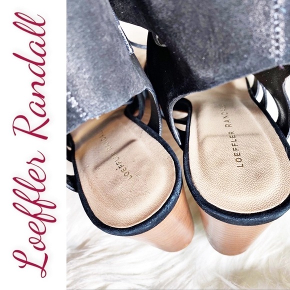 LOEFFLER RANDALL Hana Black Suede Leather Lace Up Gladiator Sandals, Size 7 - Picture 9 of 11